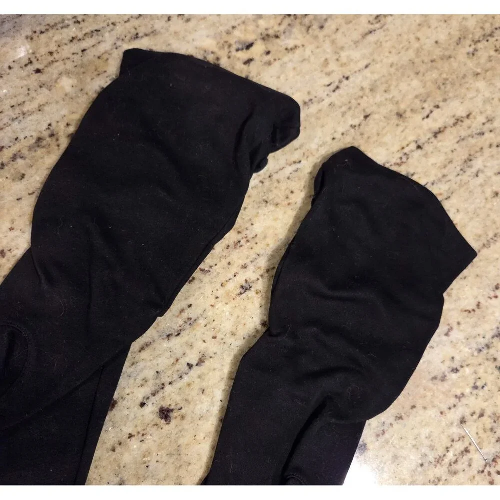 Vintage Womens Size M 7 Black Cotton Formal 13.5